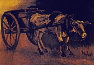 Van_Gogh_-_Karren_mit_rotbraunem_Ochsen